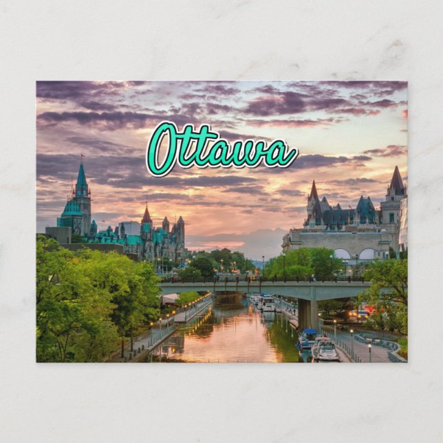 Ottawa clouds scenery postcard (Front)