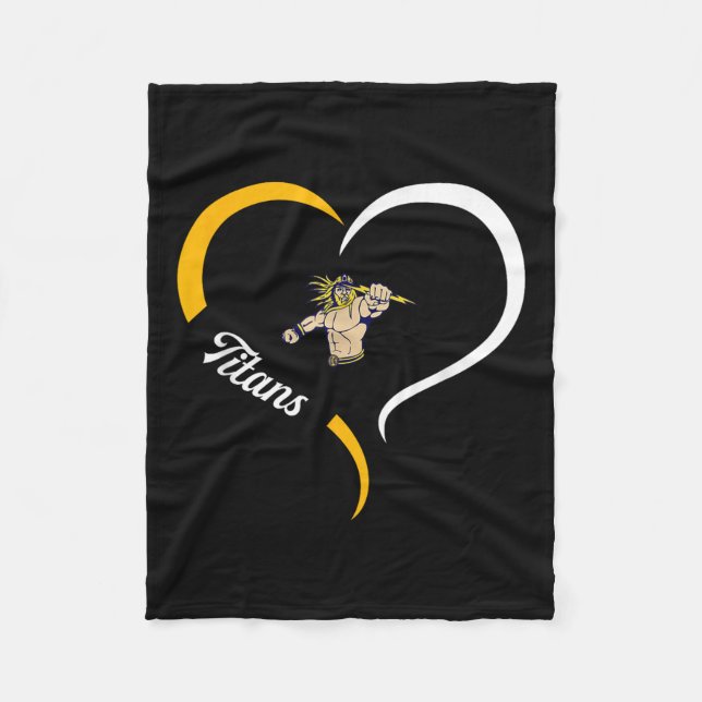 Ottawa-glandorf Titans Logo Half Heart Slogan Hs  Fleece Blanket (Front)