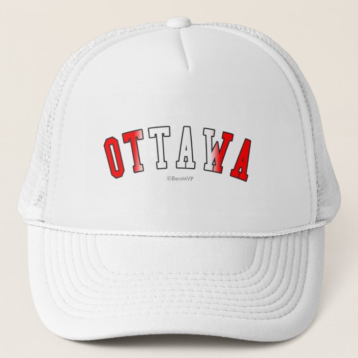 Ottawa in Canada National Flag Colors Hat