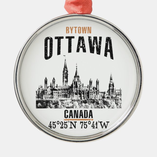 Ottawa Metal Ornament (Front)