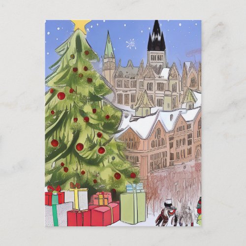 Ottawa Ontario at Christmas Postcard