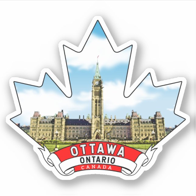 Ottawa, Ontario Canada Sticker (Front)