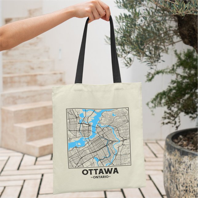 Ottawa, Ontario City Map Tote Bag (Creator Uploaded)