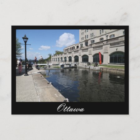 Ottawa, Rideau Canal, Laurier Postcard