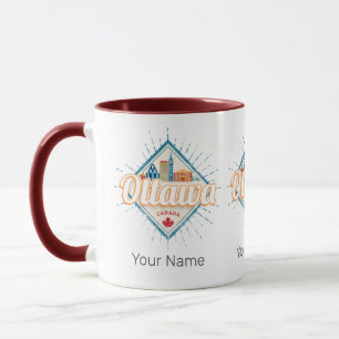 Ottawa Skyline Ontario Retro Canada Vintage Mug
