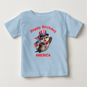 Otter (5ac) Patriotic Kid T-Shirt