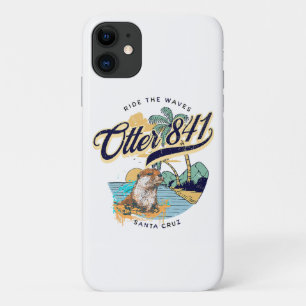 Otter 841 Surfing Otter 841 California Surf Board  iPhone 11 Case