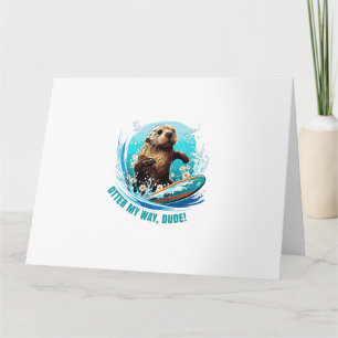 Otter 841 Surfing Otter She Steals Surfboards Otte Card