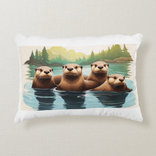 Otter Adventure Accent Pillow