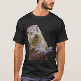 Otter And Oil Painting Sea Otter T-Shirt