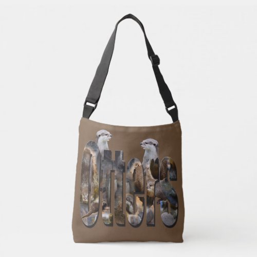 Otter And Otters Logo Brown Crossbody Bag