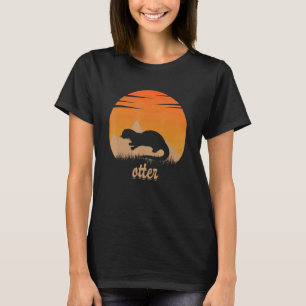 Otter Animal Hot In The Mounta In Nature T-Shirt