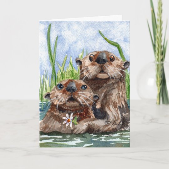 Otter Anniversary Card | Zazzle.com