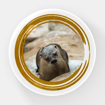 Otter Art Paperweight by CustomizeYourWorld at Zazzle