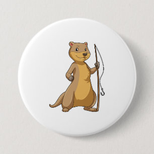 Otter as Fisher with Fishing rod Button