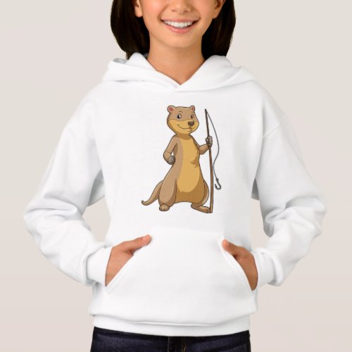 Otter as Fisher with Fishing rod Hoodie