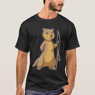 Otter as Fisher with Fishing rod T-Shirt