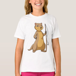 Otter as Fisher with Fishing rod T-Shirt