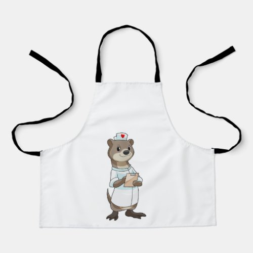 Otter as Nurse with Heart Apron