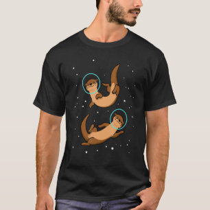 Otter Astronau Kids Otter Women Space Sea Otter T-Shirt