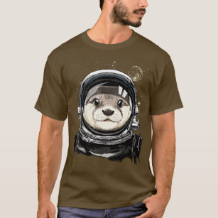 Otter Astronaut Space Exploration Astronomy Lover  T-Shirt