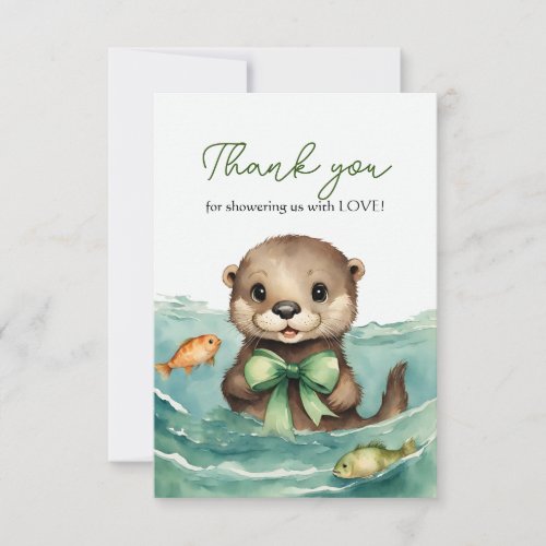 Otter Baby Gender Neutral Baby Shower Thank You