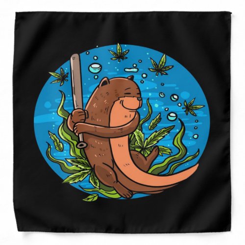 Otter Baseball Weed Bandana