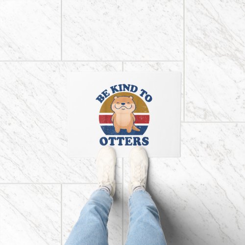 Otter Be Kind To Otters Women Kids Toddler Boys Gi Doormat