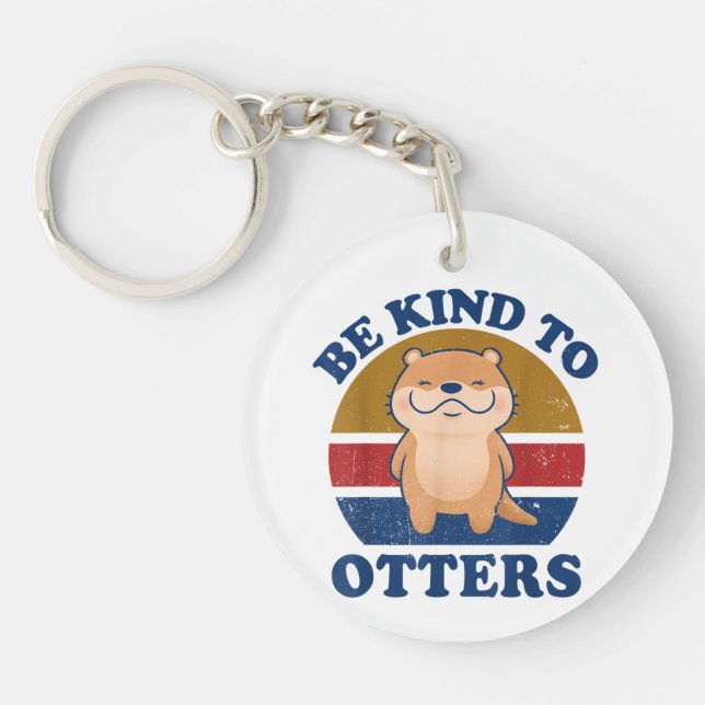 Otter Be Kind To Otters Women Kids Toddler Boys Gi Keychain (Front)