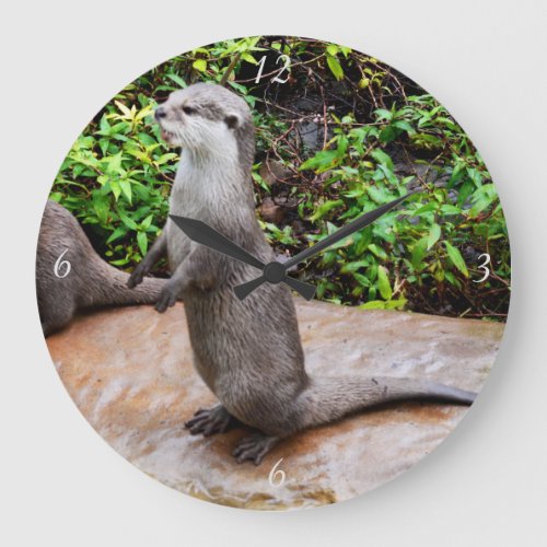 Otter Be Talking Large Round Wall Clock Large Clock