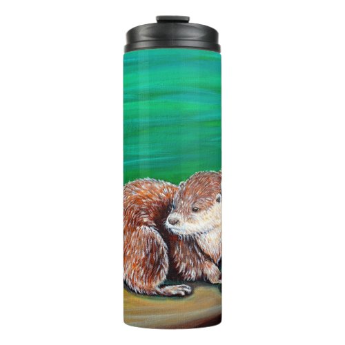 Otter Best Friends Painting Thermal Tumbler