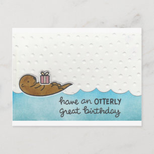 Otter Birthday Postcard