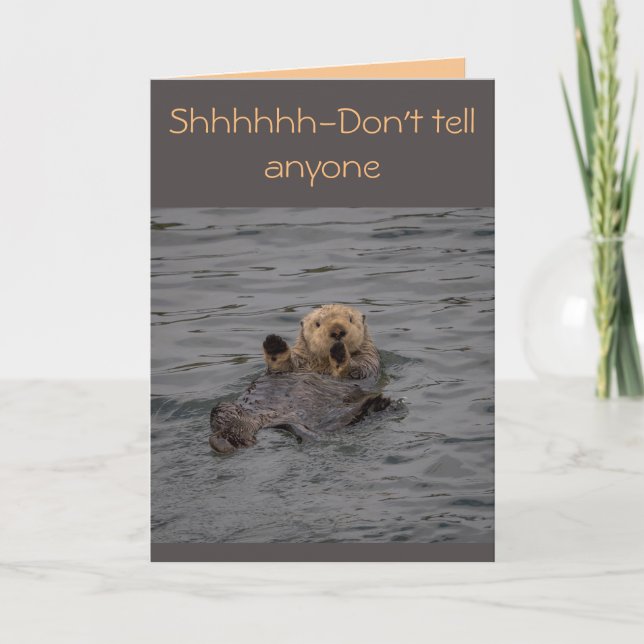 Otter Birthday Wishes Card (Front)