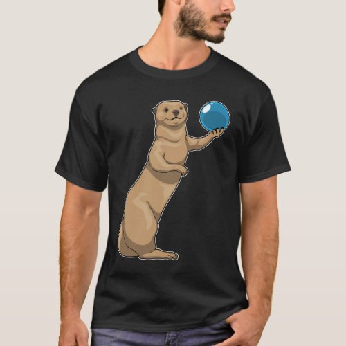 Otter Bowling Bowling ball T_Shirt