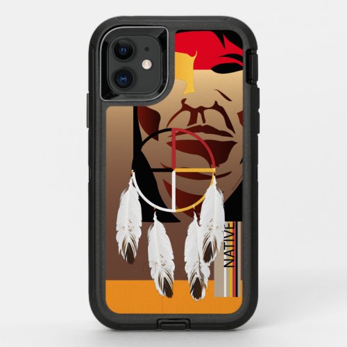 Otter Box Case with Native Face and Medicine Wheel