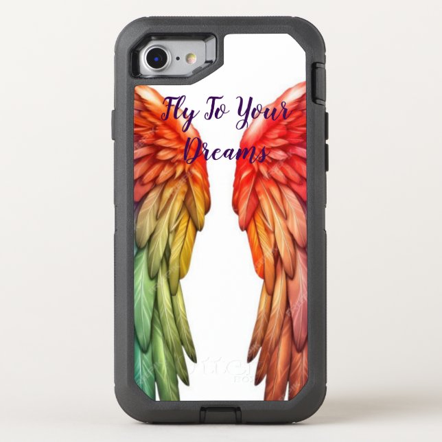 Otter Box Defender Case iphone Case Angel Wings  (Back)