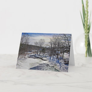 Otter Brook Winter Scene Holiday Card