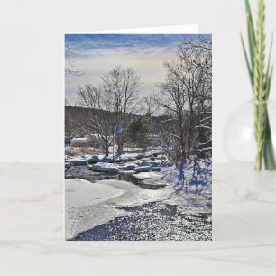 Otter Brook Winter Scene Holiday Card