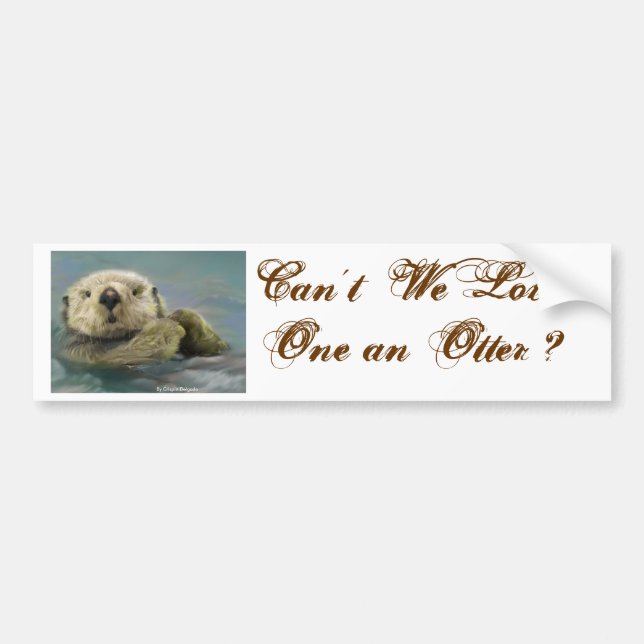 Otter Bumper Sticker (Front)