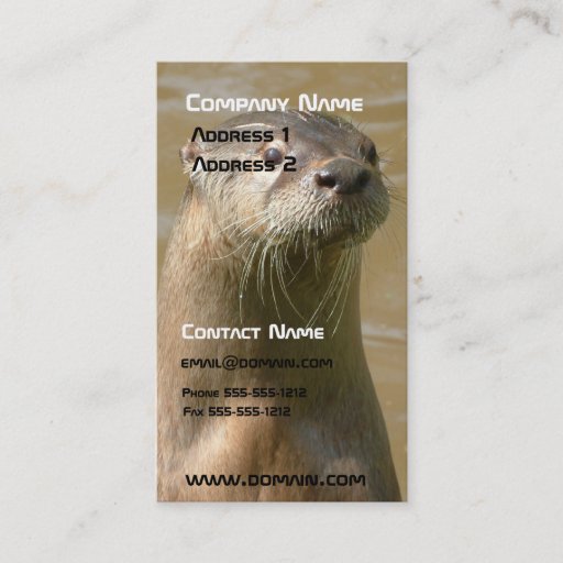 Customizable Otter Business Card