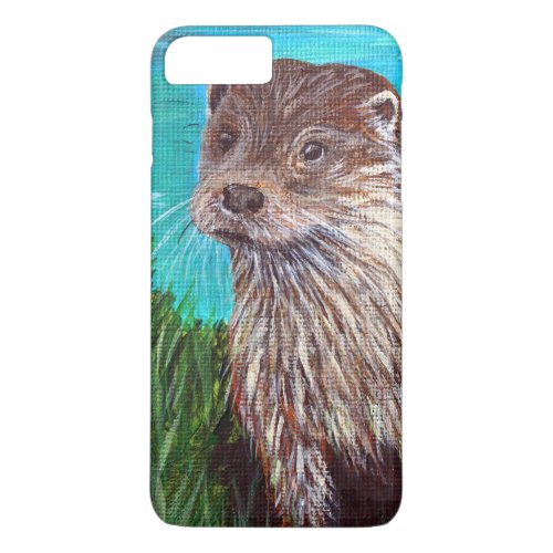Otter by a River Painting iPhone 8 Plus7 Plus Case