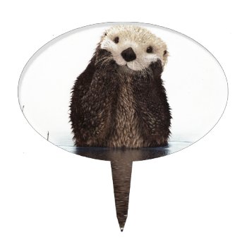 Otter Cake Topper by Theraven14 at Zazzle