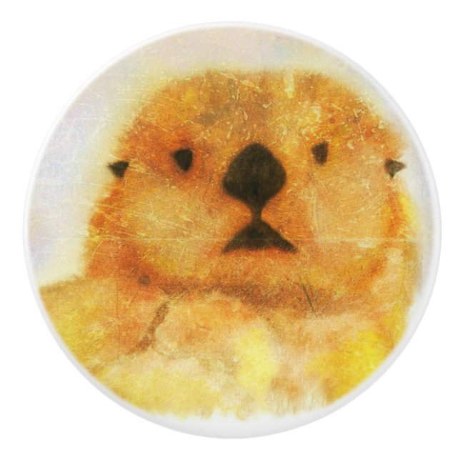 Otter Ceramic Knob (Front)