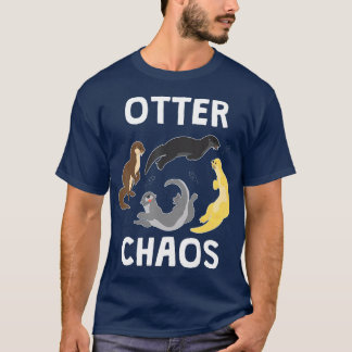 Otter Chaos Animal Kids Girls Boys Women Gift T-Shirt