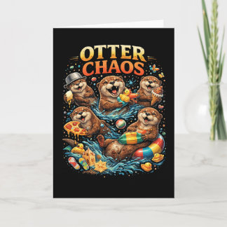 Otter Chaos Holiday Card