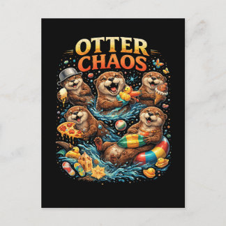 Otter Chaos Postcard