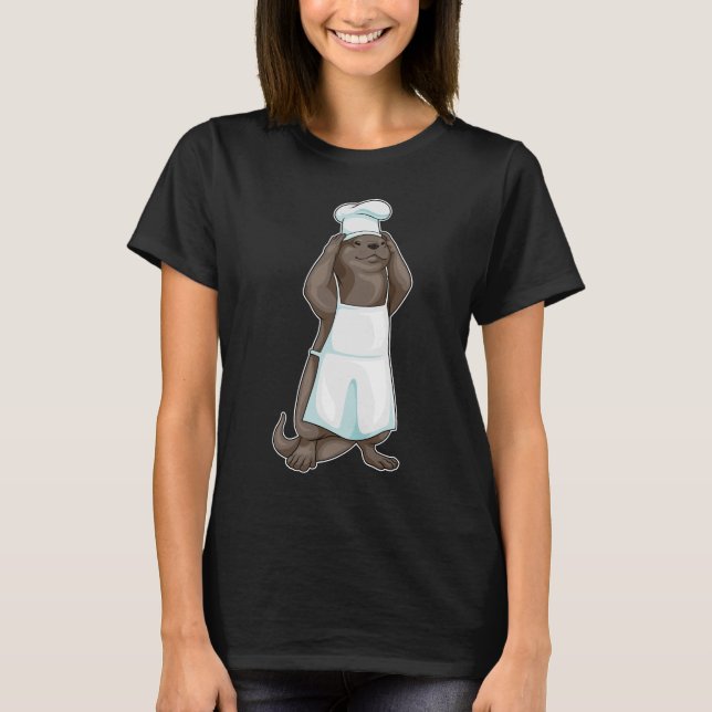 Otter Chef Cooking apron T-Shirt (Front)