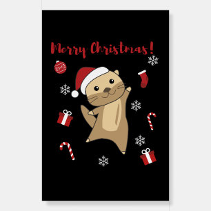 Otter Christmas Snow Winter Animals Otter Foam Board