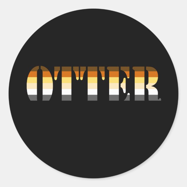 OTTER CLASSIC ROUND STICKER (Front)