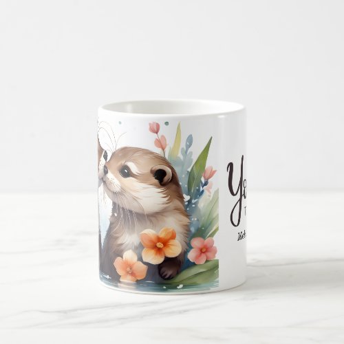 Otter Couple Kissing Together Forever Valentine Coffee Mug